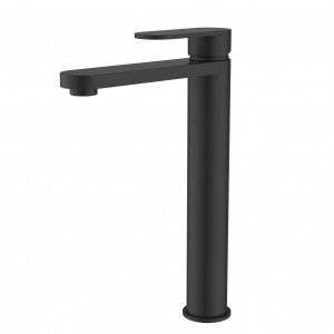 Sora SS Matte Black Highrise Basin Mixer